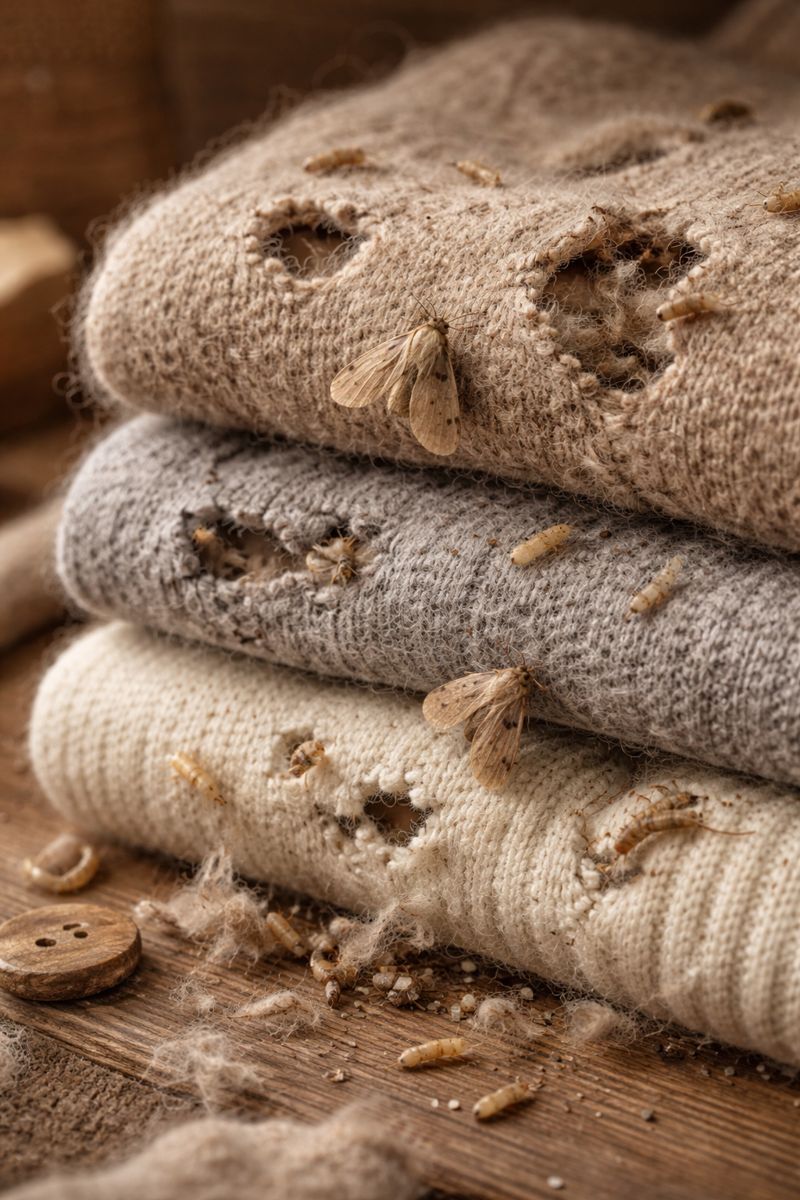 Waarom worden motten aangetrokken door kleding?